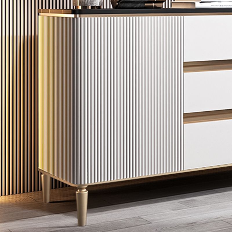 Segero Glam Singboard Servidor de piedra sinterizado con puerta y cajón