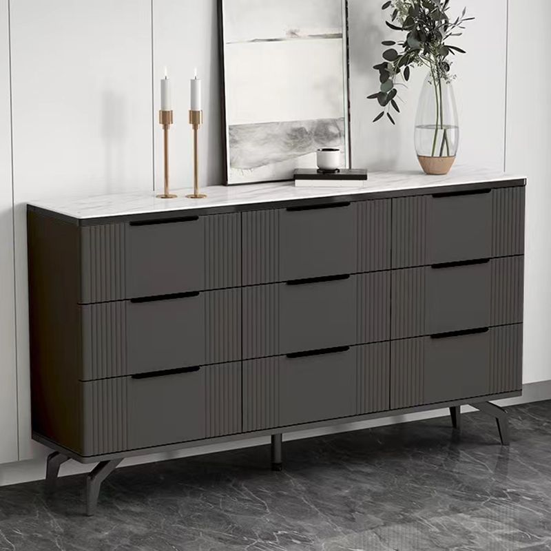 Commode de rangement en pierre de coffre de rangement contemporain de 11,7 pouces de largeur