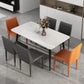 Modern Rectangle Stone Table Standard Height Dining Table with 4 Legs