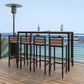Modern Trestle Bar/Dinette Table Rectangle Outdoor Footrest Bar Height Table Clearhalo 'Bar Furniture' 'Bar Tables' 'bar_tables' 'furn' 'furn_bar_tables' 'Furniture' 'Kitchen & Dining Furniture' 1200x1200_22b4d1a0-b3b0-46eb-97b6-07fc96c4d343