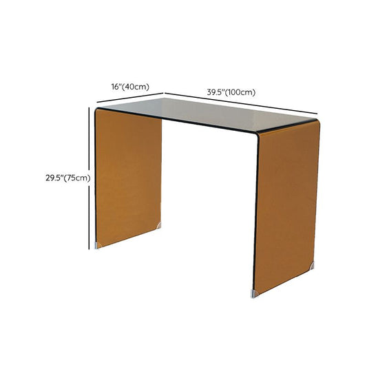 Bureau de bureau en verre moderne Base de traîne