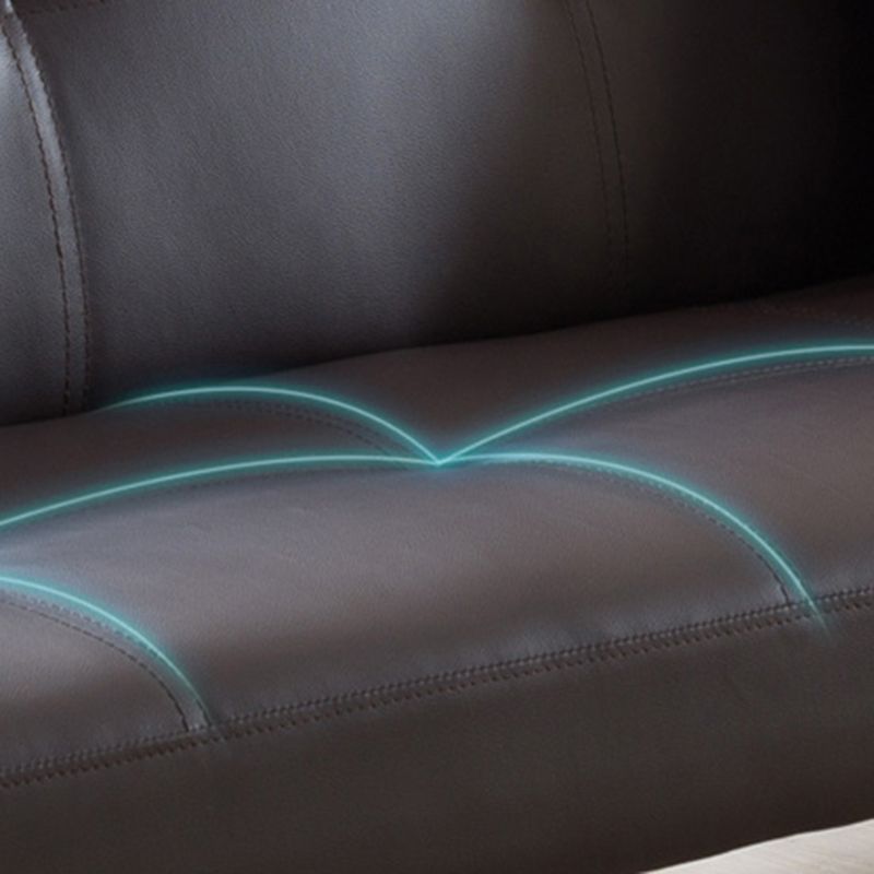 Biscuit Back Faux Leather Loveseat with Wear-resisting and Foldable for Living Room Clearhalo 'furn' 'furn_sofas' 'Furniture' 'furniture_sofas' 'kitchen' 'kitchen_sofas' 'Living Room Furniture' 'Sofa' 'sofas' 1200x1200_22b5f8e5-7664-483b-b1b6-7a834ff01d9f