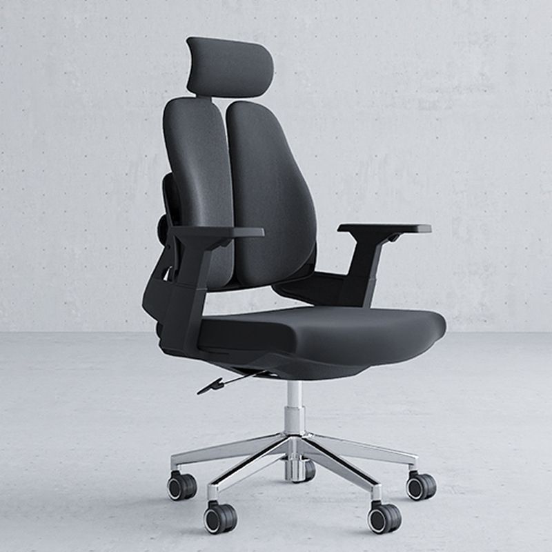 Modern Desk Chair Mesh Computer Chair Mid-Back Chair in Black/Gray Clearhalo 'furn' 'furn_office_chair' 'Furniture' 'Office Chairs' 'Office Furniture' 'office_chair' 1200x1200_22b72207-858b-4d18-b806-54beb00f23f3