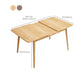 Extendable Solid Wood Dining Table Rectangular Table for Home