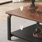 4 Legs Rectangular Coffee Table Contemporary Shelf Included Cocktail Table
