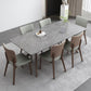 Medieval Modern Stone Dining Table Trestle Base Table for Dining Room Clearhalo 'Dining Tables & Seating' 'Dining Tables' 'dining_table' 'furn' 'furn_dining_table' 'Furniture' 'Kitchen & Dining Furniture' 1200x1200_22bb509e-0415-4750-9147-94910779f008