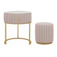 2 Pieces Make-up Vanity Stool Set Luxurious Table with Stone Top