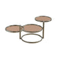 Extendable Coffee Table with Glass Round Top and Stainless Steel Base Clearhalo 'Coffee & Accent Tables' 'Coffee Tables' 'coffee_tables' 'furn' 'furn_coffee_tables' 'Furniture' 'Living Room Furniture' 1200x1200_22bdf406-f97f-46de-823f-cc96bd722cb4