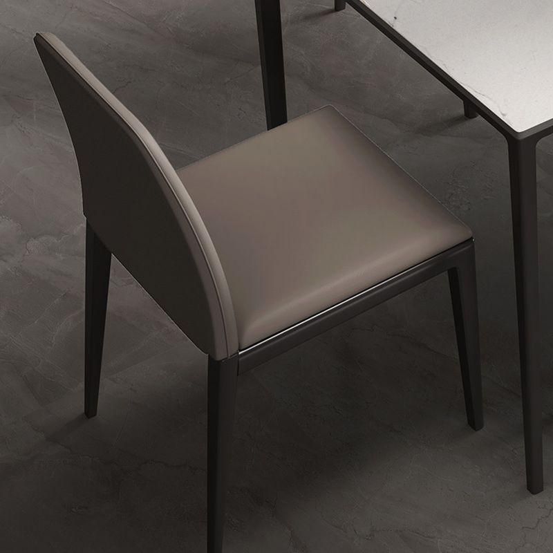 Designer Style 1/2/5/7 Pieces Dining Set Sintered Stone Top Table with Leather Chairs Clearhalo 'Dining Room Sets' 'Dining Tables & Seating' 'dining_room_set' 'furn' 'furn_dining_room_set' 'Furniture' 'furniture_dining_room_set' 'Kitchen & Dining Furniture' 1200x1200_22bf5b5e-163d-4615-b832-c6ff2eecda01