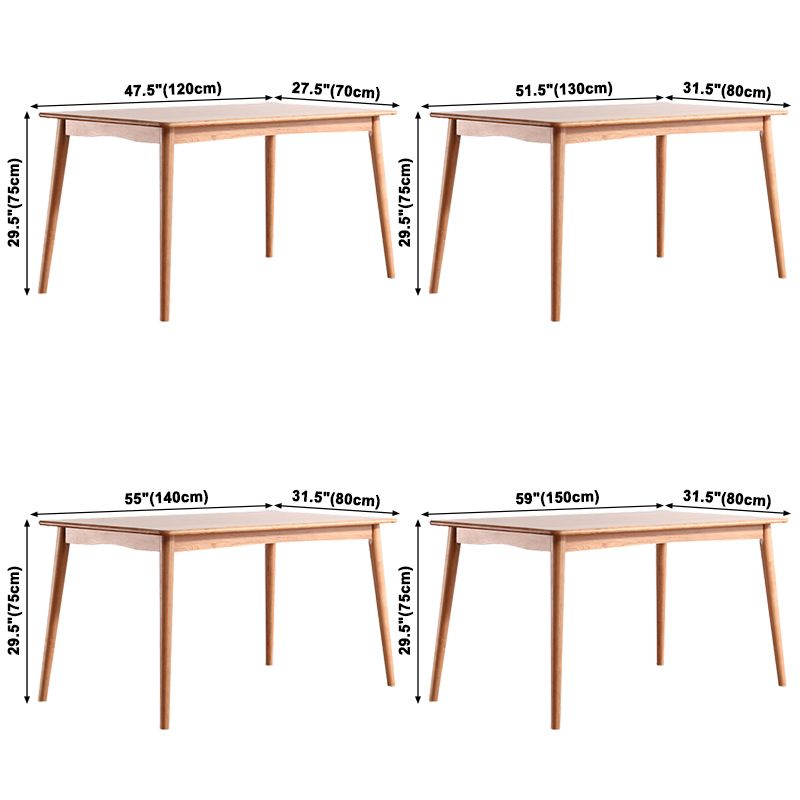 Contemporary Style 4-foot Furniture Solid Wood Dining Table Rectangle for Home Clearhalo ' dining_table' 'Dining Tables & Seating' 'Dining Tables' 'furn' 'furn_dining_table' 'Furniture' 'furniture_dining_table' 'Kitchen & Dining Furniture' 'kitchen&dining_furn' 'kitchen' 'kitchen_dining_table' 1200x1200_22bfc4d9-d5ca-4c38-958c-f5dbc906f613