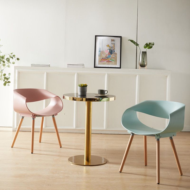 Scandinavian Armless Dining Chairs Side Dining Chairs with Wood Legs (Set of 4) Clearhalo ' kitchen&dining_furn' 'Dining Chairs' 'Dining Tables & Seating' 'dining_chair' 'furn' 'furn_dining_chair' 'Furniture' 'furniture_dining_chair' 'Kitchen & Dining Furniture' 'kitchen' 1200x1200_22bfe742-fb15-4368-ab53-f6db646d00e8
