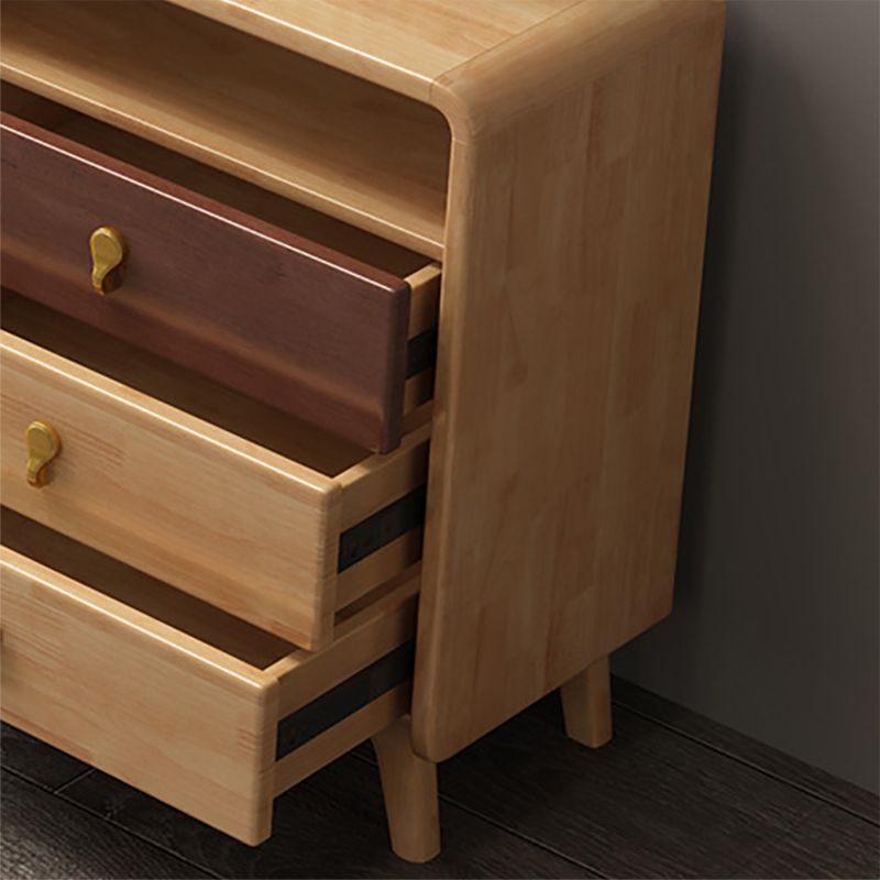 Torace contemporaneo legno massiccio con cassetto gambe quadrate accento cassa