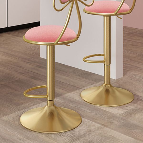 Glam Adjustable Swivel Barstool Matte Finish Velvet Home Stool Clearhalo 'Bar Furniture' 'Bar Stools' 'bar_stools' 'furn' 'furn_bar_stools' 'Furniture' 'furniture_bar_stools' 'Kitchen & Dining Furniture' 1200x1200_22c05894-400e-4265-abce-32b804b958d6