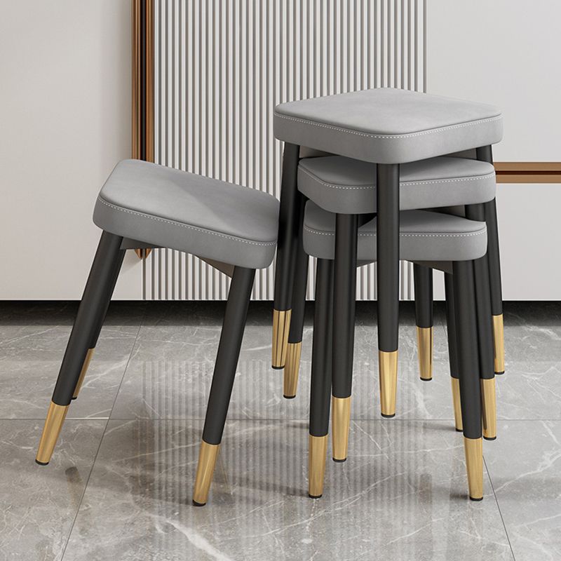 Faux Leather Glam otoman otomano cuadrado puro color desvanecimiento Cubo resistente otomana