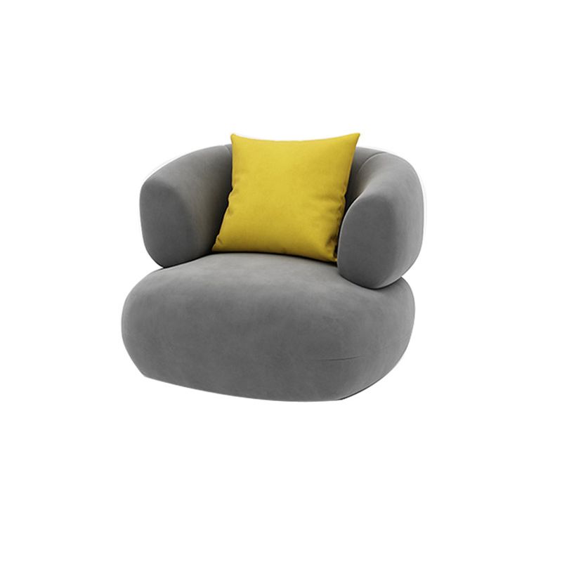 Modernes einfaches gekrümchtes Sofa 30,7 "hoher Sitzzimmer mit abgeschrägten Arm