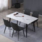 Rectangle Sintered Stone Two-Color Dining Table Modern 4 Legs Table for Dining Room Clearhalo ' dining_table' 'Dining Tables & Seating' 'Dining Tables' 'furn' 'furn_dining_table' 'Furniture' 'furniture_dining_table' 'Kitchen & Dining Furniture' 'kitchen&dining_furn' 'kitchen' 'kitchen_dining_table' 1200x1200_22c2534c-bb47-47ad-a5c5-7df4f557aa43