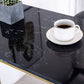 Modern White Marble Table with Rectangle Table Top Sled Table - 42" H Clearhalo 'Bar Furniture' 'Bar Tables' 'bar_tables' 'furn' 'furn_bar_tables' 'Furniture' 'furniture_bar_tables' 'Kitchen & Dining Furniture' 1200x1200_22c4663e-1b8d-4098-8d66-eaf20239ad00