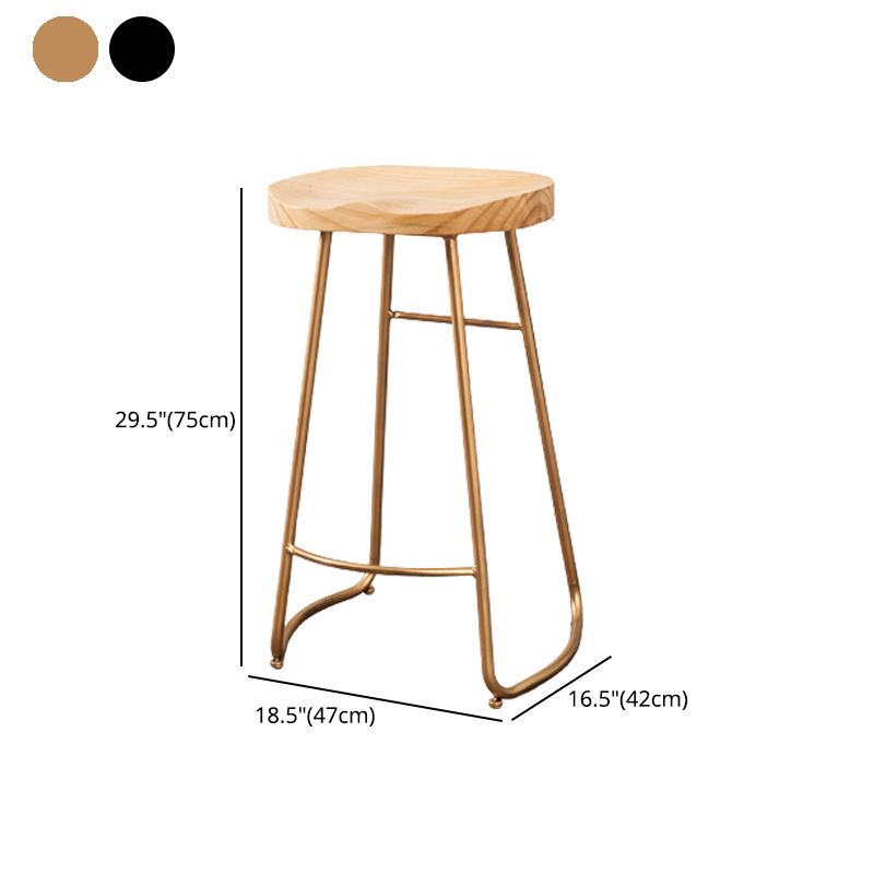 Contemporary Rectangle Bar and Counter Stool Wood Stool with Sled Base Clearhalo 'Bar Furniture' 'Bar Stools' 'bar_stools' 'furn' 'furn_bar_stools' 'Furniture' 'furniture_bar_stools' 'Kitchen & Dining Furniture' 1200x1200_22c55582-7c82-4f4f-af9b-00e7f2aaf9d9