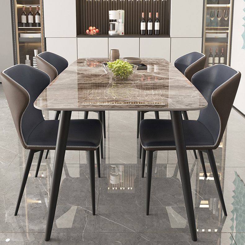 Industrial Grey Table for Restaurant Rectangle Dining Table with Metal 4 Legs Clearhalo 'Dining Tables & Seating' 'Dining Tables' 'dining_table' 'furn' 'furn_dining_table' 'Furniture' 'furniture_dining_table' 'Kitchen & Dining Furniture' 'kitchen' 'kitchen_dining_table' 1200x1200_22ca5bab-6166-49f8-aec9-a5bf0862239e