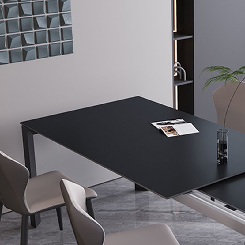 5/7/9 Pcs Modern Stone Rectangle Shape Dinette Table with Armless Chair