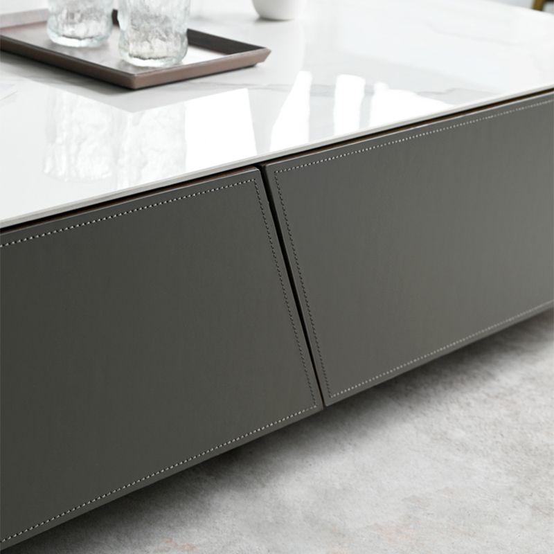 Minimalism Slate Rectangular Coffee Table White Coffee Table Set with Drawer Clearhalo 'Coffee & Accent Tables' 'Coffee Tables' 'coffee_tables' 'furn' 'furn_coffee_tables' 'Furniture' 'Living Room Furniture' 1200x1200_22cd4331-daa2-420c-8a6b-c00655d44b3e