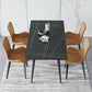 Table de salle à manger industrielle en pierre, Table de dinette en métal pour la maison