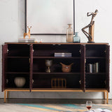 15,6-Zoll W Massivholz Aufbewahrungstruhe Klassische Glam-Aufbewahrungsstory-Kommode