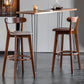 Scandinavian Rubberwood Low Back Barstool Milk Tea Shop Upholstered Stool Clearhalo 'Bar Furniture' 'Bar Stools' 'bar_stools' 'furn' 'furn_bar_stools' 'Furniture' 'Kitchen & Dining Furniture' 1200x1200_22ce24b0-fb7c-4ef2-a83d-60484d5f6dd4