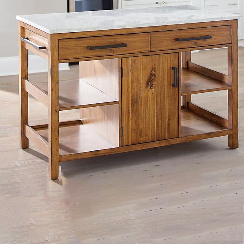 Tavolo da cucina per cucina in legno contemporaneo con un deposito aperto