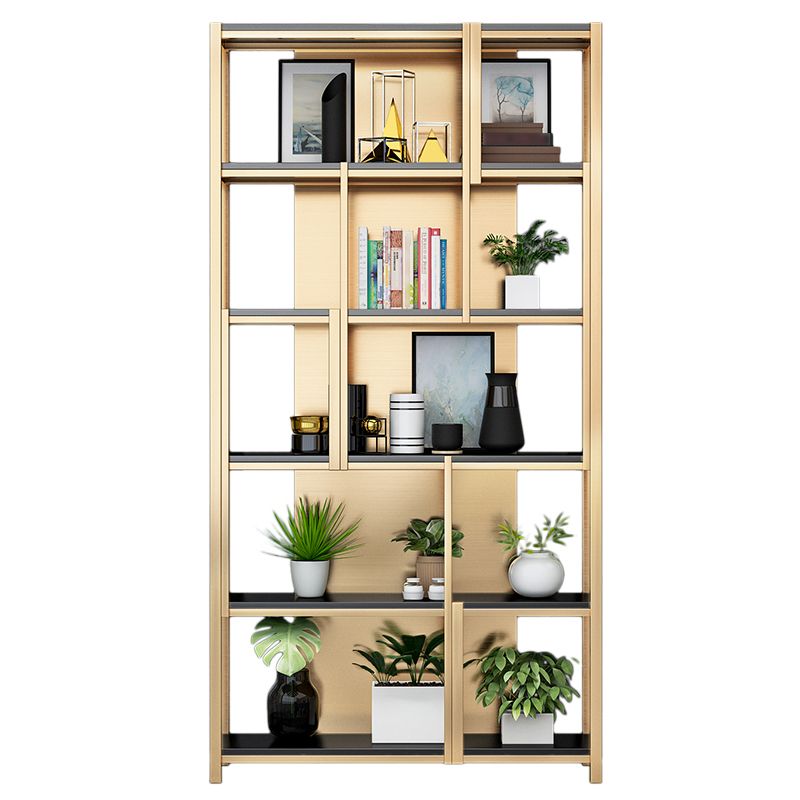 Glam Style Shelf Bookcase Open Back 5-Shelf Bookcase for Office and Home Clearhalo 'Bookcases' 'furn' 'furn_bookcases' 'Furniture' 'furniture_bookcases' 'kitchen' 'kitchen_bookcases' 'Living Room Furniture' 'Office Furniture' 1200x1200_22cf03e1-4845-4e8d-96c7-5c3d02c1c88c