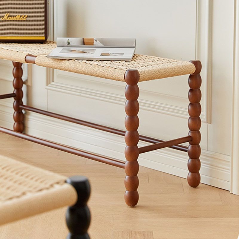 Tropical Backless Seating Bench Solid Wood Rectangle Bench for Bedroom Clearhalo 'Benches' 'Chairs & Seating' 'furn' 'furn_benches' 'Furniture' 'Living Room Furniture' 1200x1200_22d0350e-c822-4b43-a257-7523b0b954b4