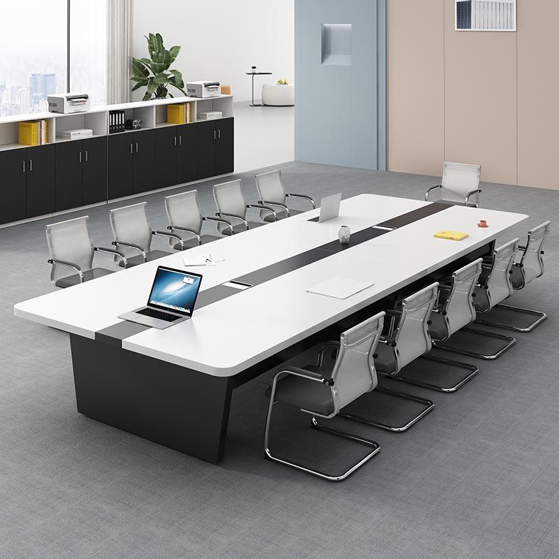 Industrial Style Rectangle Writing Desk Cable Management Office Desk for Office Clearhalo 'furn' 'furn_office_desk' 'Furniture' 'Office Desks' 'Office Furniture' 'office_desk' 1200x1200_22d085c6-c8a9-47ff-858c-f1ff5313787e