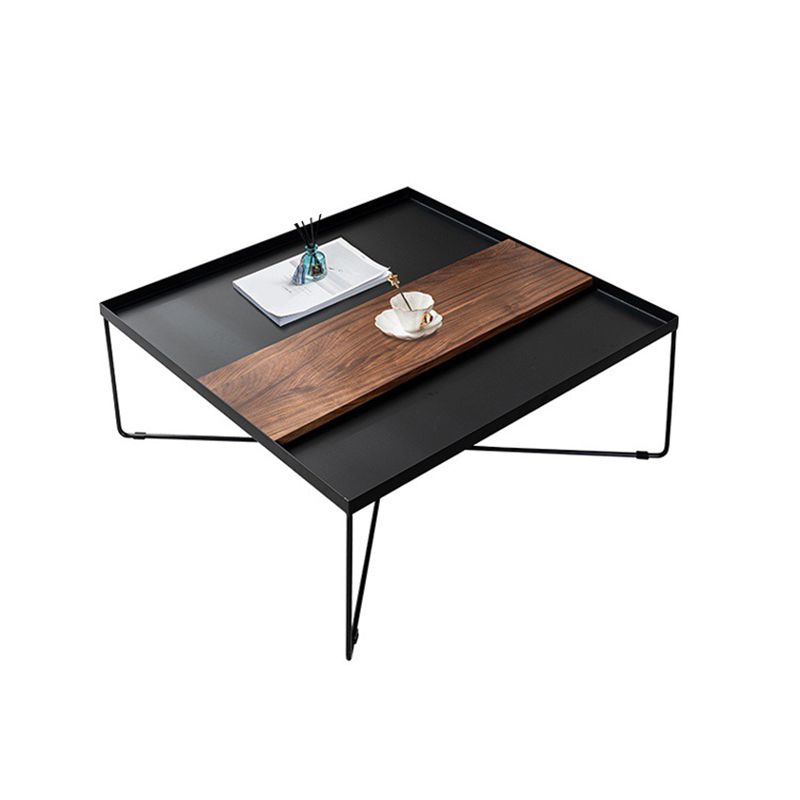 Rectangular/square Cross Table Base Metal Mid-century Modern Style Coffee Table