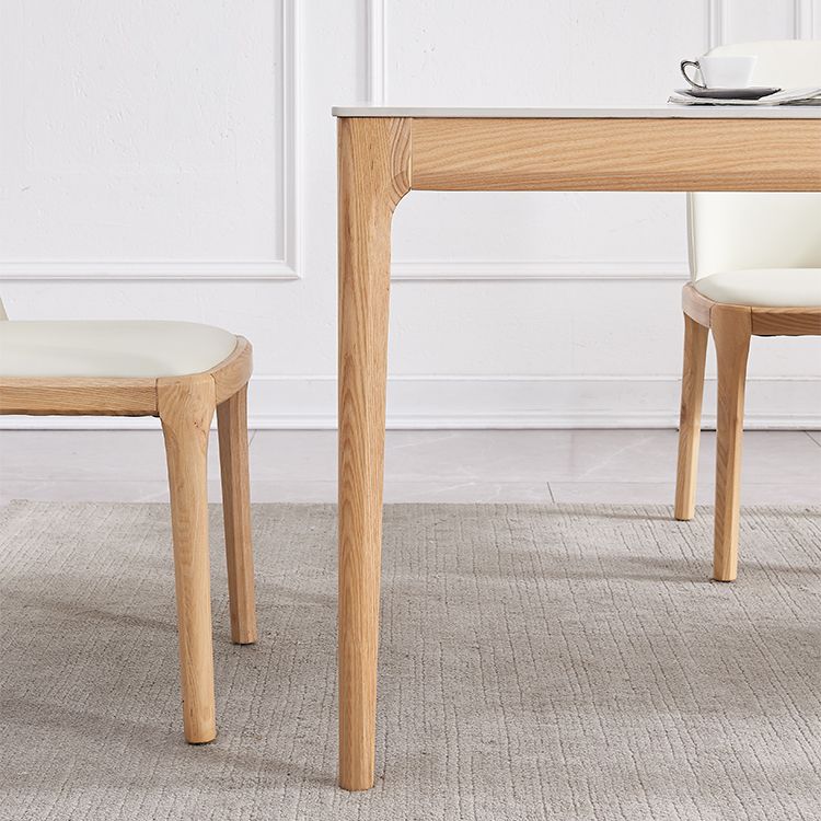 Dining Room Set Minimalist with Solid Wood Table and Upholstered Chairs Clearhalo 'Dining Room Sets' 'Dining Tables & Seating' 'dining_room_set' 'furn' 'furn_dining_room_set' 'Furniture' 'furniture_dining_room_set' 'Kitchen & Dining Furniture' 'kitchen&dining_furn' 'kitchen' 1200x1200_22d15def-5776-4253-8752-e4794f44e739