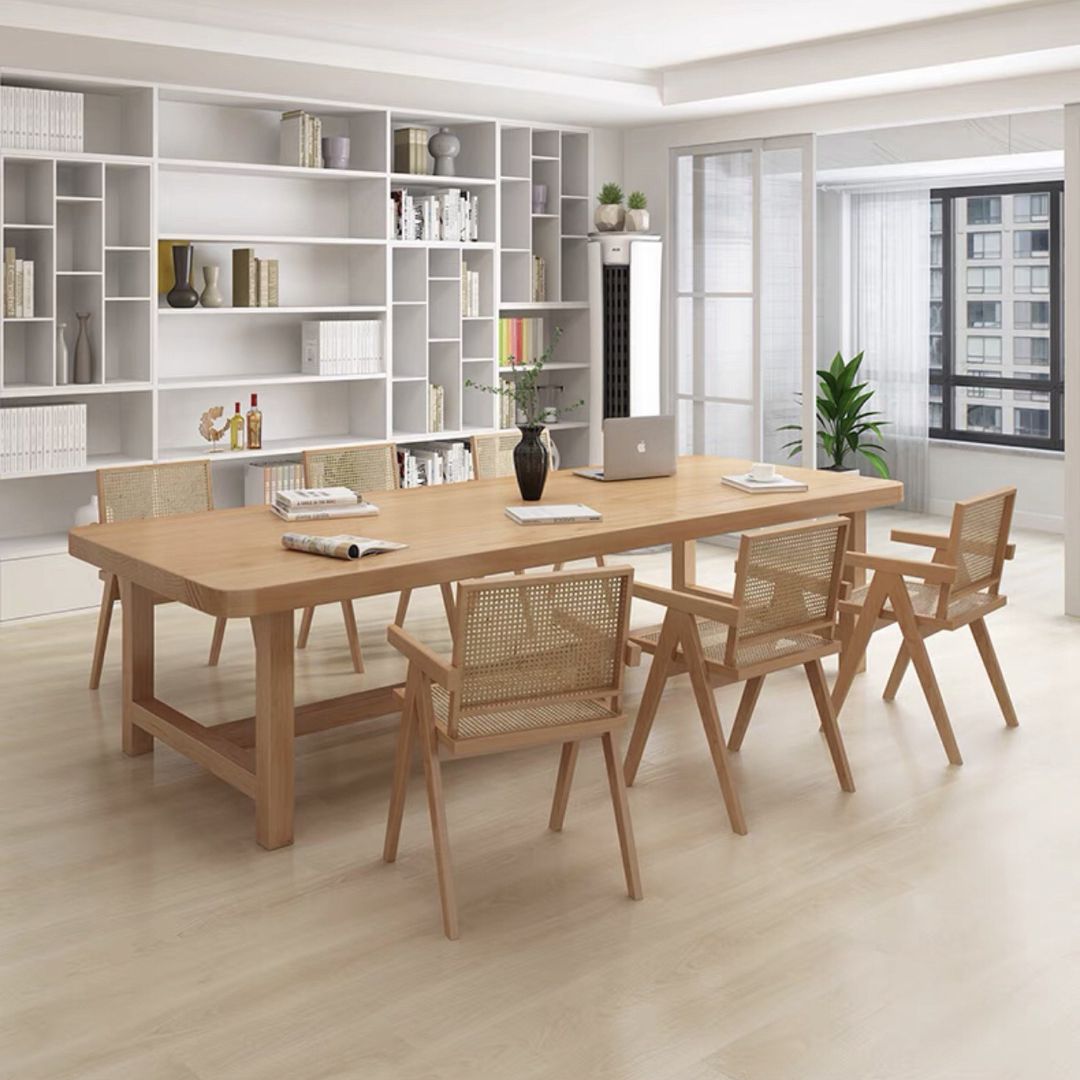 Fixed Farmhouse Style Solid Wood Top Kitchen Table Set of 4 Brown for Dining Room Clearhalo 'Dining Room Sets' 'Dining Tables & Seating' 'dining_room_set' 'furn' 'furn_dining_room_set' 'Furniture' 'furniture_dining_room_set' 'Kitchen & Dining Furniture' 'kitchen&dining_furn' 'kitchen' 1200x1200_22d16207-e4b1-424e-9d64-53e0024aaf5c