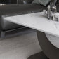 Glam Stone Coffee Table with Steel Pedestal Base and Rectangle Top Clearhalo 'Coffee & Accent Tables' 'Coffee Tables' 'coffee_tables' 'furn' 'furn_coffee_tables' 'Furniture' 'Living Room Furniture' 1200x1200_22d18c36-f1ac-4356-93fd-40da9c4599ea