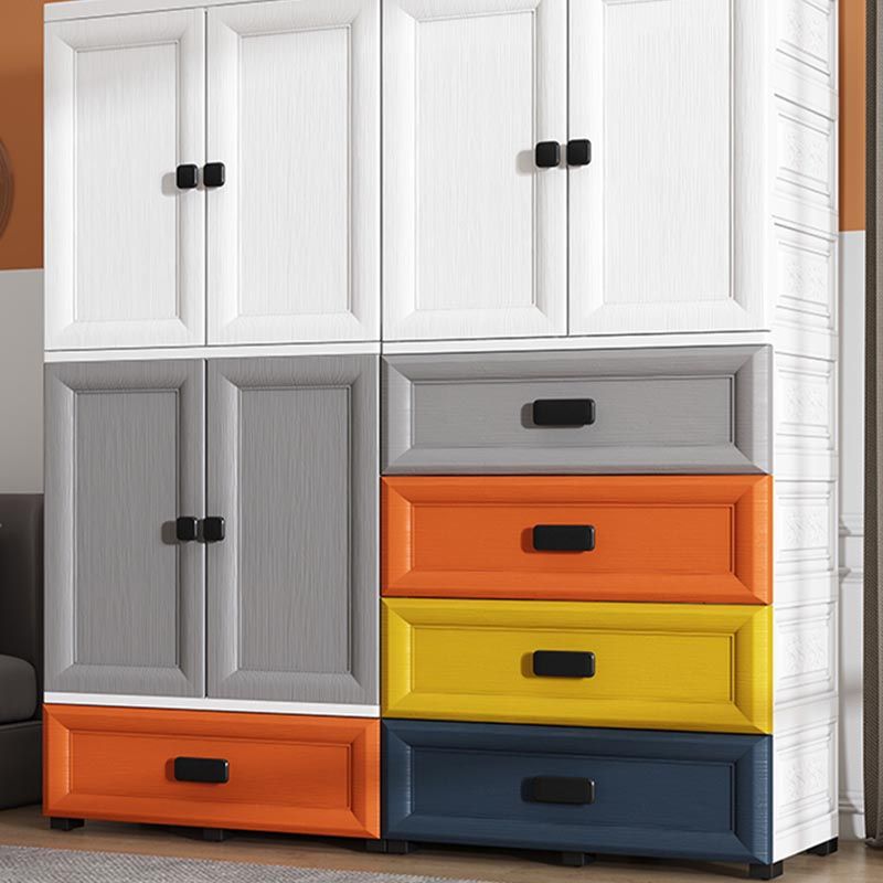 Modern Style Bathroom Wardrobe Plastic Wardrobe Closet with Legs Clearhalo 'Armoires & Wardrobes' 'armoires_wardrobes' 'Bedroom Furniture' 'furn' 'furn_armoires_wardrobes' 'Furniture' 1200x1200_22d1d433-cb02-45db-81bf-7aeaa02d2339