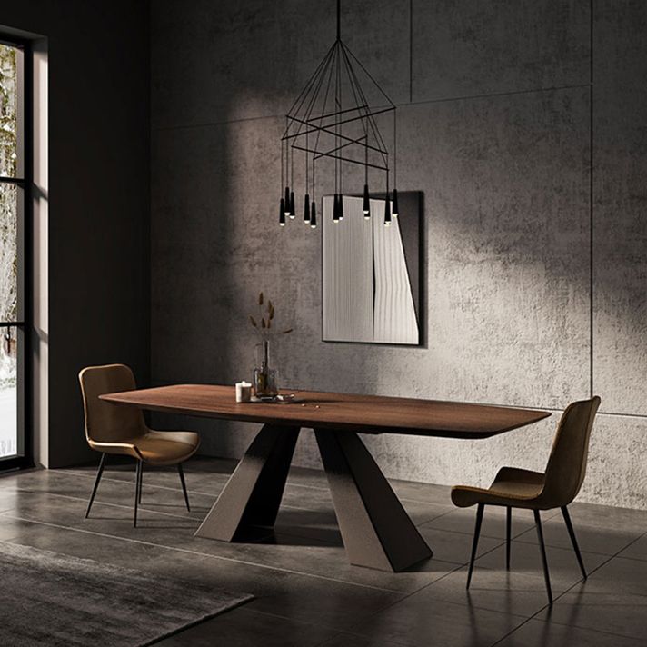 Metal Industrial Rectangle Table Solid Wood Top Table for Kitchen and Dining Room Clearhalo ' dining_table' 'Dining Tables & Seating' 'Dining Tables' 'furn' 'furn_dining_table' 'Furniture' 'furniture_dining_table' 'Kitchen & Dining Furniture' 'kitchen&dining_furn' 'kitchen' 'kitchen_dining_table' 1200x1200_22d3efd5-0710-4d84-89d5-166f30b25ecd
