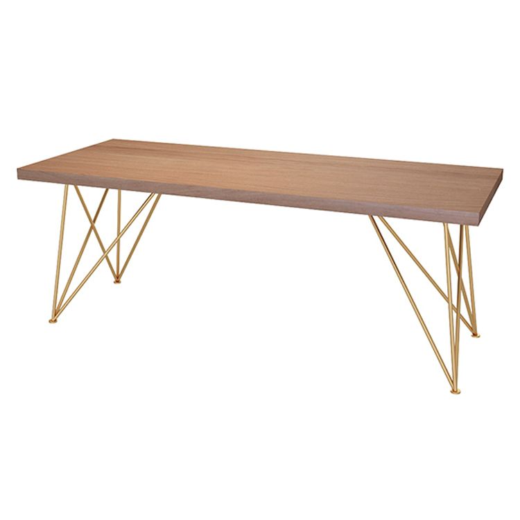 Glam Style Wooden Office Desk Rectangular Desk with Gold Frame Clearhalo 'furn' 'furn_office_desk' 'Furniture' 'Office Desks' 'Office Furniture' 'office_desk' 1200x1200_22d6248f-659a-44f9-b78d-55e1223105da