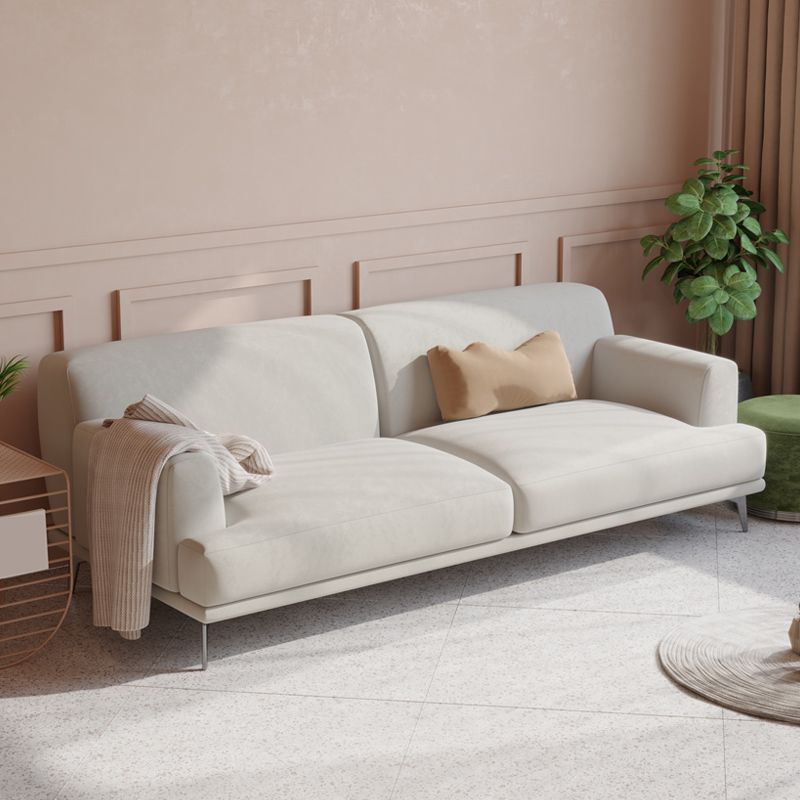 VELVET SOFFAT STRIGHT AVEC avec un bras encastré pour le salon 31,5 "de haut