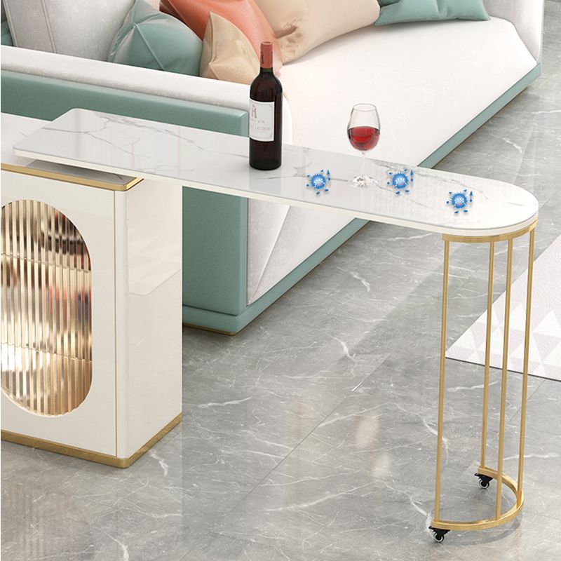 1/2 Pieces Counter Height Pub Set in Gold and White, Oval for Living Room Clearhalo 'Bar Furniture' 'furn' 'furn_home_bar_bar_sets' 'Furniture' 'Home Bars & Bar Sets' 'home_bar_bar_sets' 'Kitchen & Dining Furniture' 1200x1200_22d7d38a-10d5-41fd-b8eb-b41be3fc1ec2