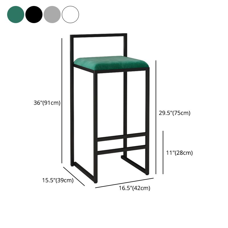 Contemporary Bar and Counter Stool Low Back Stool with Sled Base Clearhalo 'Bar Furniture' 'Bar Stools' 'bar_stools' 'furn' 'furn_bar_stools' 'Furniture' 'furniture_bar_stools' 'Kitchen & Dining Furniture' 1200x1200_22d8d8e7-d23c-45fa-8455-93580e3715dc
