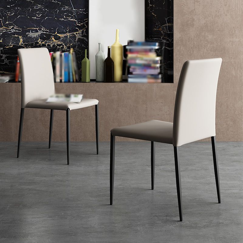Contemporary Style Dining Chair Armless Side Chairs with Metal Legs for Kitchen Clearhalo ' kitchen&dining_furn' 'Dining Chairs' 'Dining Tables & Seating' 'dining_chair' 'furn' 'furn_dining_chair' 'Furniture' 'furniture_dining_chair' 'Kitchen & Dining Furniture' 'kitchen' 1200x1200_22da0d27-60eb-4c76-b4d1-d64add3dd198