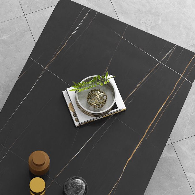 Glam Style Stone TV stand 2 étagères ouvertes Console de stand de télévision de rangement