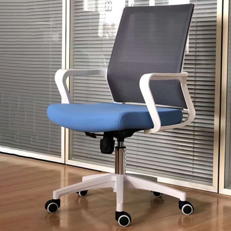 Modern Office Chair Fixed Arms Upholstered No Distressing Desk Chair Clearhalo 'furn' 'furn_office_chair' 'Furniture' 'Office Chairs' 'Office Furniture' 'office_chair' 1200x1200_22dbd61a-0dbd-404f-8406-9cfd6a05ecf9