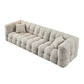 Modern 3/4-seater Tuxedo Arm Sofa Biscuit Back Sofa in Black/White