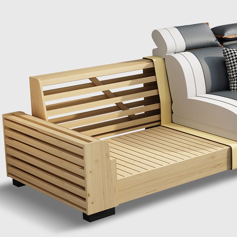 Grey Pillowed Back Cushions Furniture Sectionals with Pillows Clearhalo 'furn' 'furn_sectionals' 'Furniture' 'furniture_sectionals' 'kitchen' 'kitchen_sectionals' 'Living Room Furniture' 'Sectionals' 1200x1200_22dc8536-12f5-4d86-95ed-45f4cd0141f8