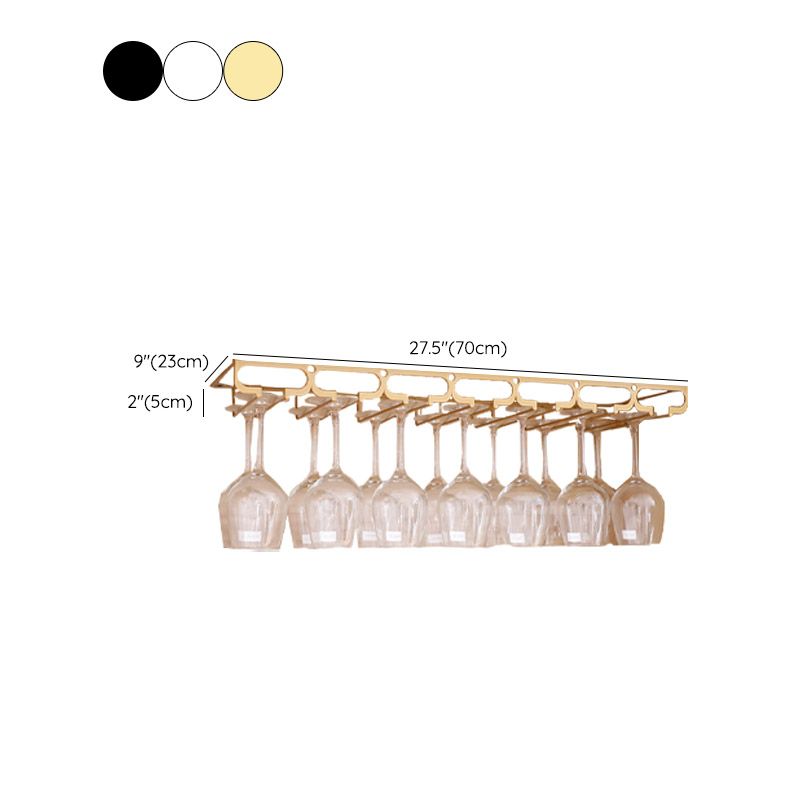 Metal Hanging Glass Rack Industrial Single Rail Glass & Stemware Holder Clearhalo 'furn' 'furn_wine_racks' 'Furniture' 'Kitchen & Dining Furniture' 'Wine Racks' 'wine_racks' 1200x1200_22deb279-7e02-4a8d-9af8-b7751b21e69d