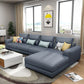 Sofa sectionnel du bras carré 125.98 "W Faux Leather 4 sièges Sectional