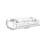 Genuine Leather Square Arm Sectional/Sofa White Sectional for Living Room Clearhalo 'furn' 'furn_sectionals' 'Furniture' 'furniture_sectionals' 'kitchen' 'kitchen_sectionals' 'Living Room Furniture' 'Sectionals' 1200x1200_22df0ebb-8e75-483f-acbf-84c88d7d79eb